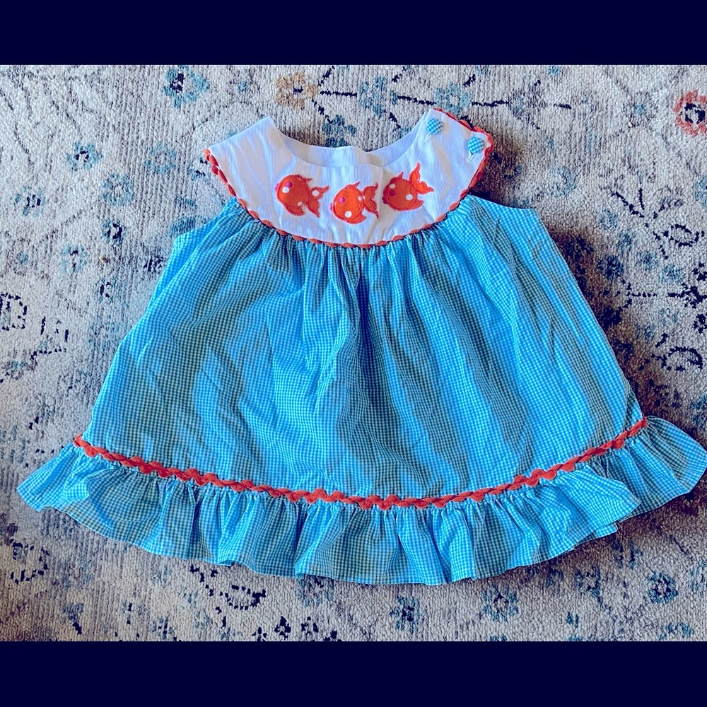 Kelly’s Kids; size 2: blue gingham top